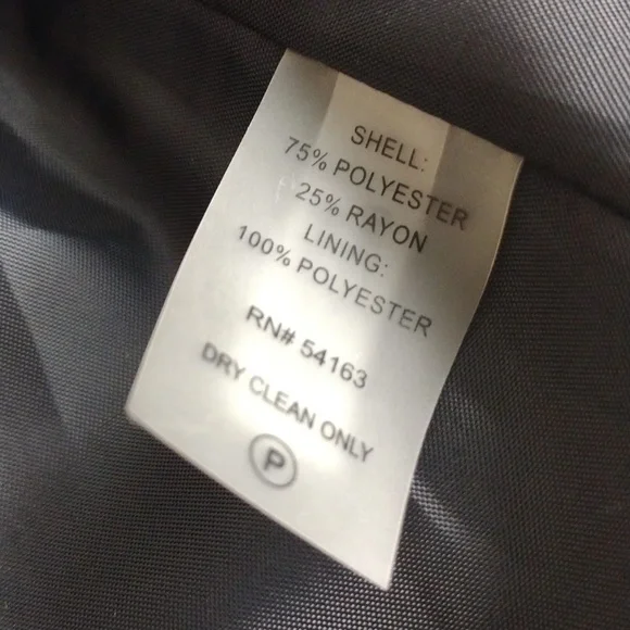 Calvin Klein Black Pinstripe One Notch Two Button Front Long Sleeve Crop Blazer - Picture 7 of 13